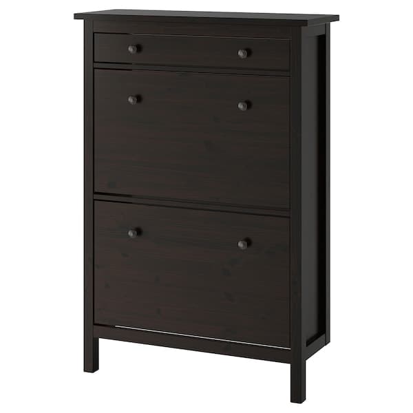 Ikea HEMNES 2 compartment shoe rack - brown-black 89x127 cm , 89x30x127 cm