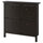 HEMNES shoe cabinet with 4 compartments, black-brown, 107x22x101 cm