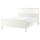 HEMNES bed frame with mattress, white stain/Åkrehamn medium firm, 160x200 cm