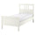 HEMNES - Bed frame with mattress, stained white/Åkrehamn semi-rigid, , 90x200 cm