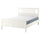 HEMNES bed frame with mattress, white stain/Valevåg extra firm, 140x200 cm