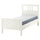 HEMNES bed frame with mattress, white stain/Valevåg firm, 90x200 cm