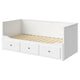 HEMNES day-bed frame with 3 drawers, white, 80x200 cm