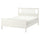 HEMNES bed frame, white stain/Leirsund, 140x200 cm