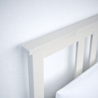 HEMNES Bed frame, stained white/Lindbåden, 90x200 cm - best price from Maltashopper.com 69494914