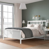 HEMNES Bed structure - white bite/Lönset 140x200 cm , 140x200 cm - best price from Maltashopper.com 19019047