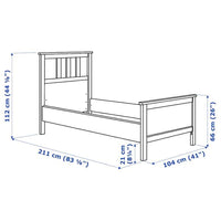 HEMNES Bed structure - white bite 90x200 cm , 90x200 cm - Premium Beds & Bed Frames from Ikea - Just €284.99! Shop now at Maltashopper.com
