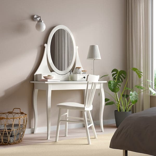 Ikea HEMNES - Dressing table with mirror, white, 100x50 cm