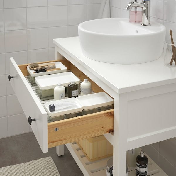 Ikea HEMNES / TÖRNVIKEN - Mobile lavor/casset/lavab/miscel, white,82x48x90 cm