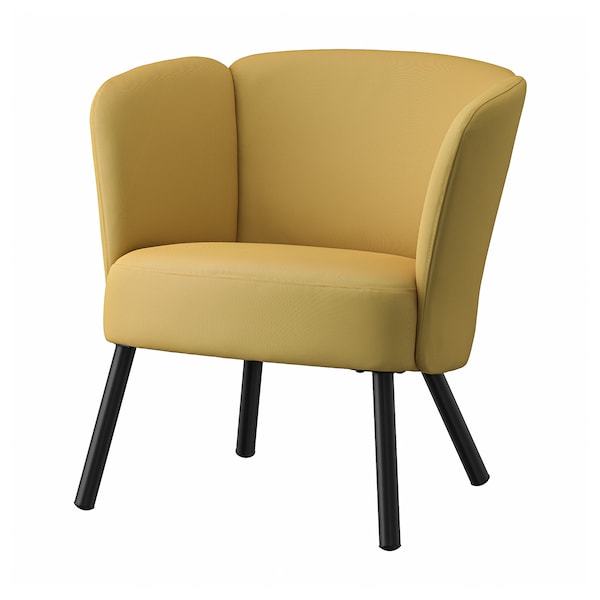 HERRÅKRA - Armchair, Diseröd dark yellow