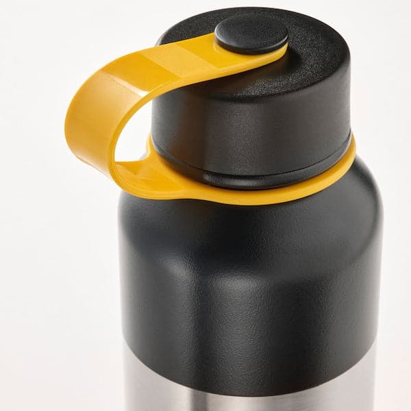 HETLEVRAD - Insulated flask, stainless steel/black, 0.5 l - best price from Maltashopper.com 10497325