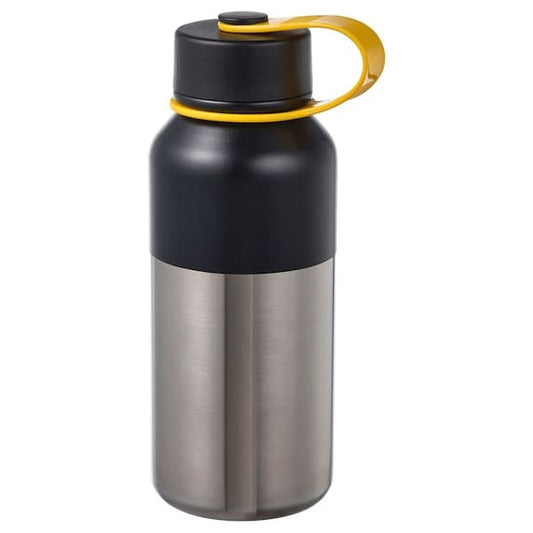 Ikea HETLEVRAD - Insulated flask, stainless steel/black, 0.5 l