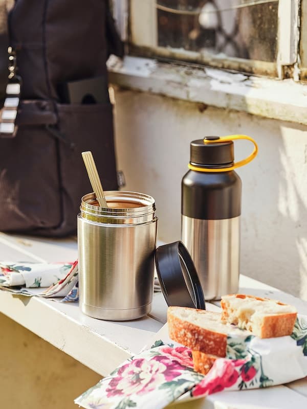 HETLEVRAD - Insulated flask, stainless steel/black, 0.5 l - Premium  from Ikea - Just €11.99! Shop now at Maltashopper.com