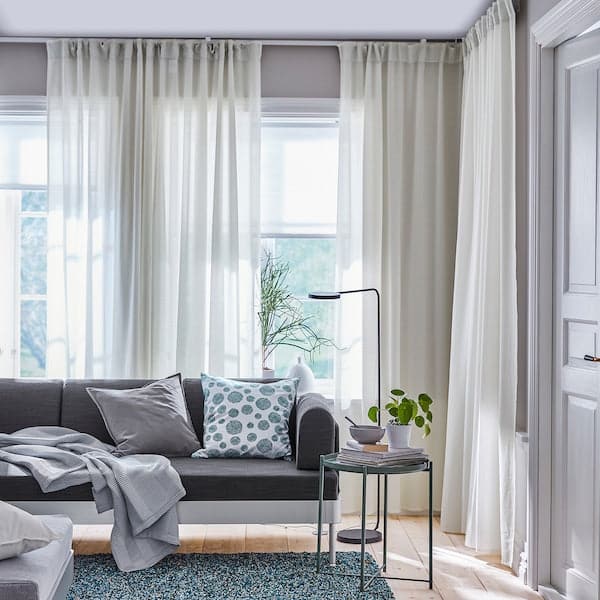 Ikea HILJA Curtains, 1 pair - white 145x300 cm , 145x300 cm
