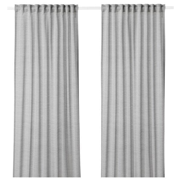 HILJA Curtains, 1 pair - gray 145x300 cm , 145x300 cm - best price from Maltashopper.com 90390735