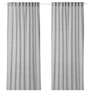 HILJA Curtains, 1 pair - gray 145x300 cm , 145x300 cm - best price from Maltashopper.com 90390735