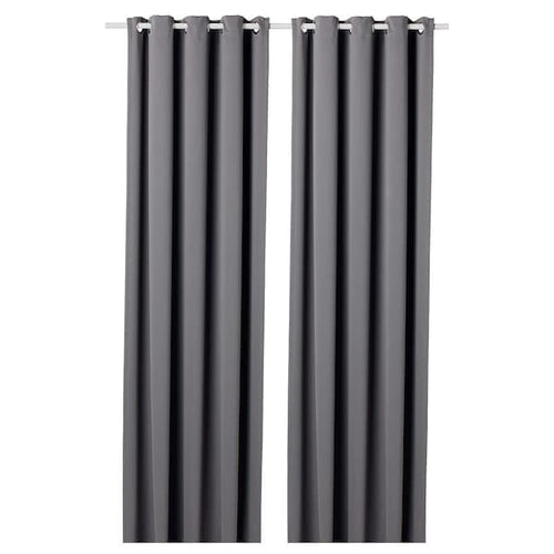 HILLEBORG Blackout curtains, 1 pair - gray 145x300 cm , 145x300 cm