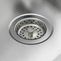 HILLESJÖN - Inset sink, 1 bowl, stainless steel, 56x46 cm - best price from Maltashopper.com 79401735