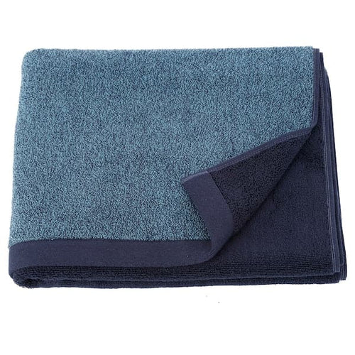 HIMLEÅN - Bath towel, dark blue/mélange, 70x140 cm
