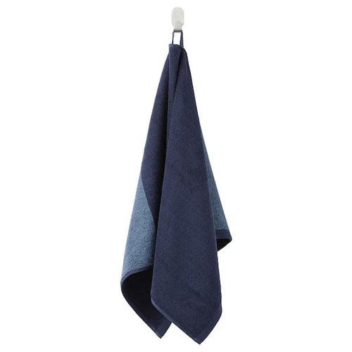 HIMLEÅN - Hand towel, dark blue/mélange, 50x100 cm