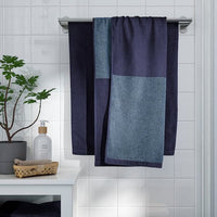 HIMLEÅN - Bath towel, dark blue/mélange, 70x140 cm - best price from Maltashopper.com 10442903