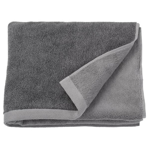 HIMLEÅN - Bath towel, dark grey/mélange, 70x140 cm