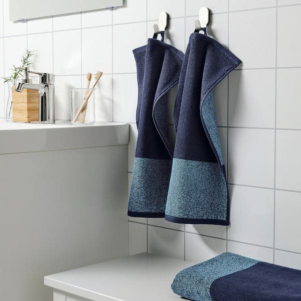 HIMLEÅN Guest towel - dark blue/melange 30x50 cm , - best price from Maltashopper.com 00442908