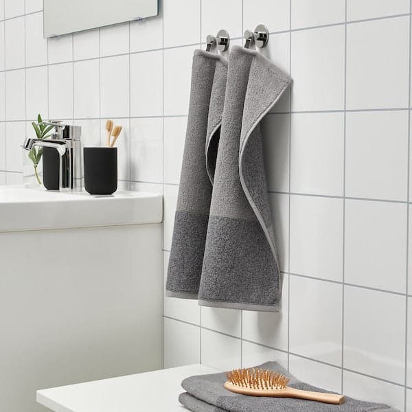 HIMLEÅN Guest towel - dark grey/melange 30x50 cm , 30x50 cm - best price from Maltashopper.com 50442939