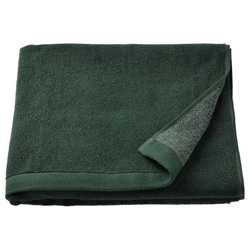 HIMLEÅN - Bath towel, dark green/mélange, 70x140 cm