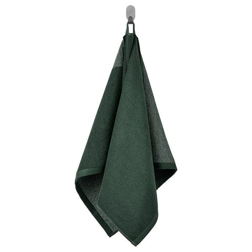 HIMLEÅN - Hand towel, dark green/mélange, 50x100 cm