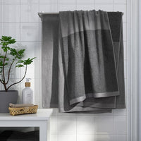 HIMLEÅN - Bath sheet, dark grey/mélange, 100x150 cm - best price from Maltashopper.com 90442937