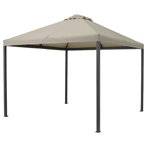 HIMMELSÖ - Gazebo, dark grey/grey-beige, 300x300 cm - best price from Maltashopper.com 50468854