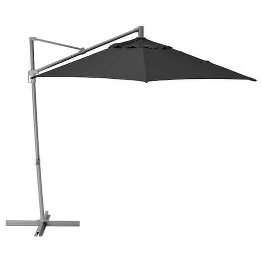 Ikea HISSÖ - Parasol, hanging, anthracite, 300 cm