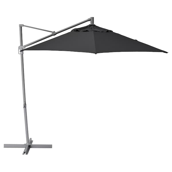 HISSÖ - Parasol, hanging, anthracite, 300 cm