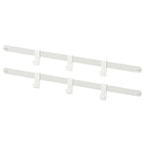 HJÄLPA 2 suspension rails + 6 hooks, white, 55 cm