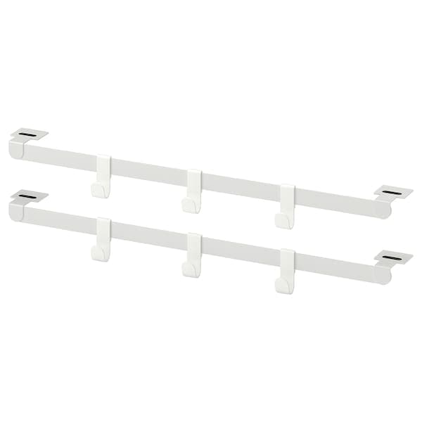 Ikea HJÄLPA - 2 susp rails+6 hooks+2 pck fittings, white, 55 cm
