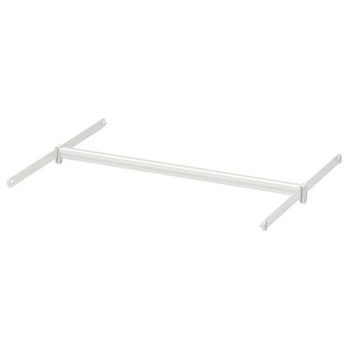 HJÄLPA - Clothes rail + 2 suspension rails, adjustable/white, 60-100x55 cm