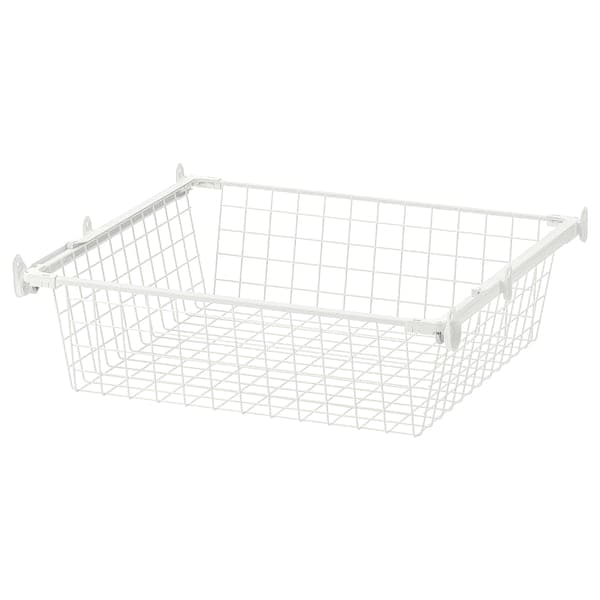 HJÄLPA - Wire basket with pull-out rail, white, 60x55 cm - best price from Maltashopper.com 29213464
