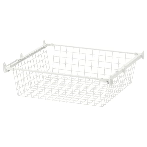 Ikea HJÄLPA - Wire basket with pull-out rail, white, 60x55 cm