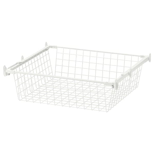 Ikea HJÄLPA - Wire basket with pull-out rail, white, 60x55 cm