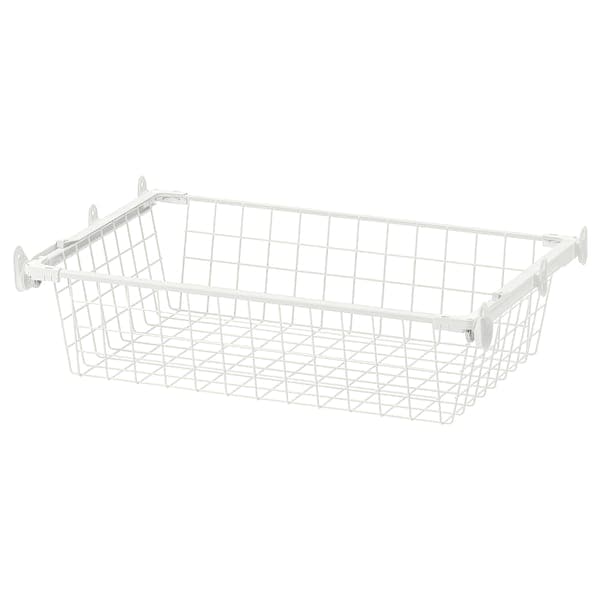 HJÄLPA - Wire basket with pull-out rail, white, 60x40 cm - best price from Maltashopper.com 59213467