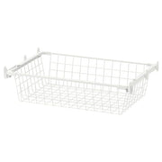 HJÄLPA - Wire basket with pull-out rail, white, 60x40 cm - best price from Maltashopper.com 59213467