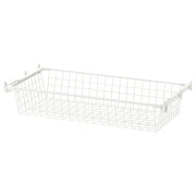Ikea HJÄLPA - Wire basket with pull-out rail, white, 80x40 cm