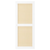 HÖGADAL door, white/woven bamboo, 40x97 cm