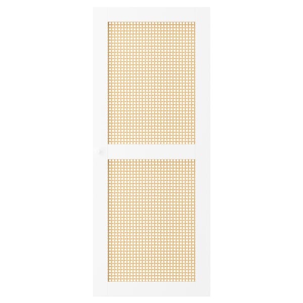 Ikea HÖGADAL - Door, white/woven bamboo, 40x97 cm