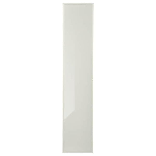 HÖGBO - Glass door, white, 40x192 cm - best price from Maltashopper.com 20517243