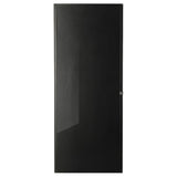 HÖGBO glass door, black, 40x97 cm