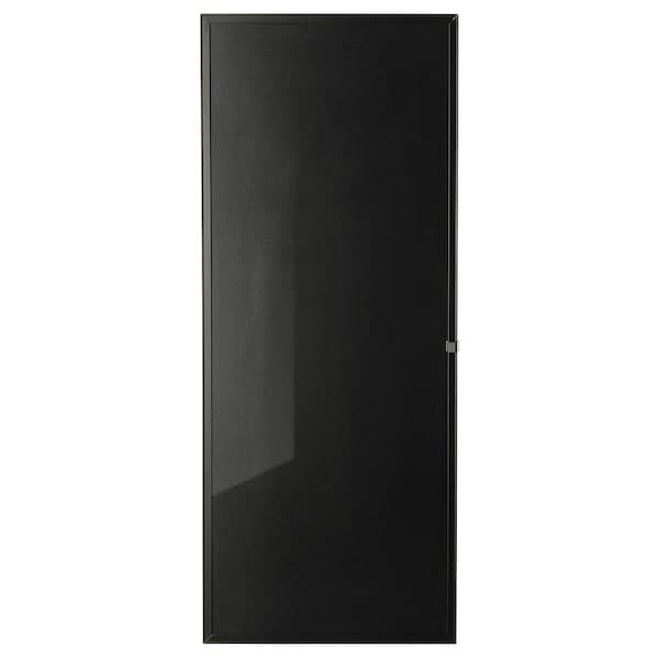 HÖGBO Glass door, black, 40x97 cm - best price from Maltashopper.com 20530249