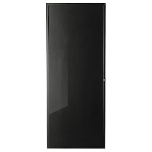 HÖGBO Glass door, black, 40x97 cm