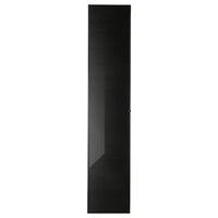 HÖGBO glass door, black, 40x192 cm